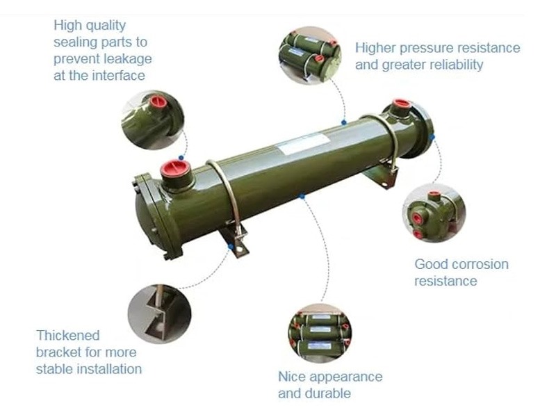بخش های مختلف مبدل حرارتی خنک کننده روغن